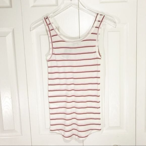 Lucky Brand Striped Knit Cotton Modal Button Detail Tank Top Size Medium - Picture 5 of 6